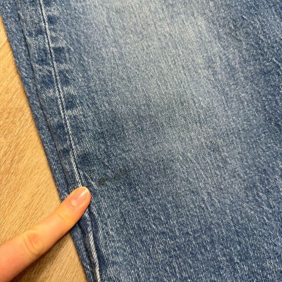 Levis Jeans Women Size 28 Blue Demin Wedgie Straight Cotton Medium Wash Raw Hem - Picture 14 of 16